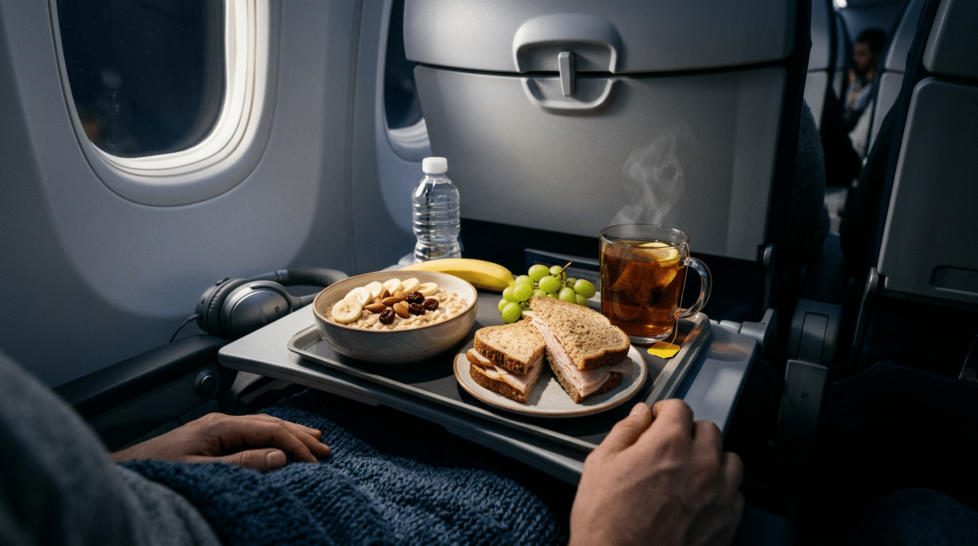 What To Eat And Drink For Better Airplane Sleep