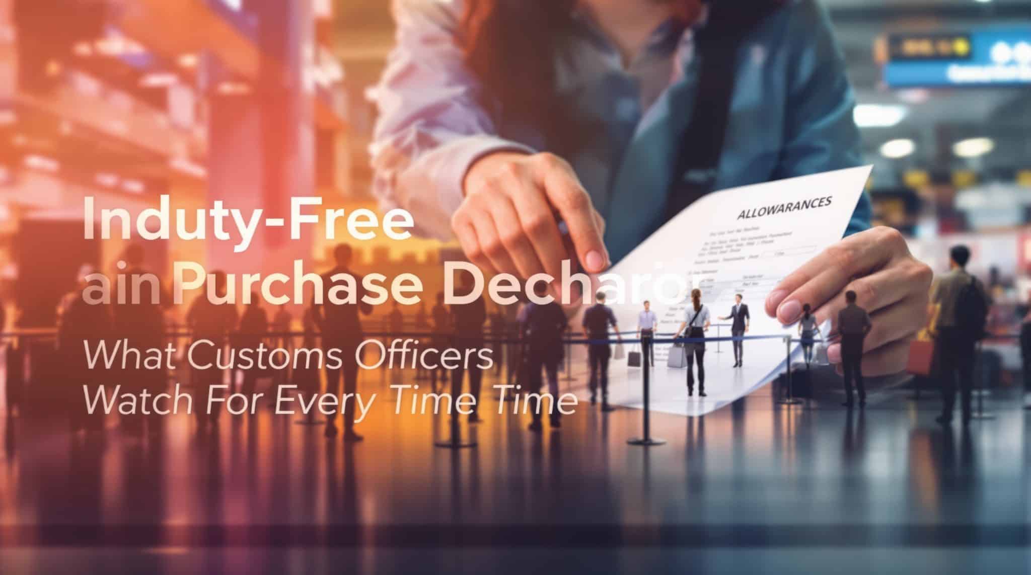 Duty-Free Allowances and Purchase Declarations